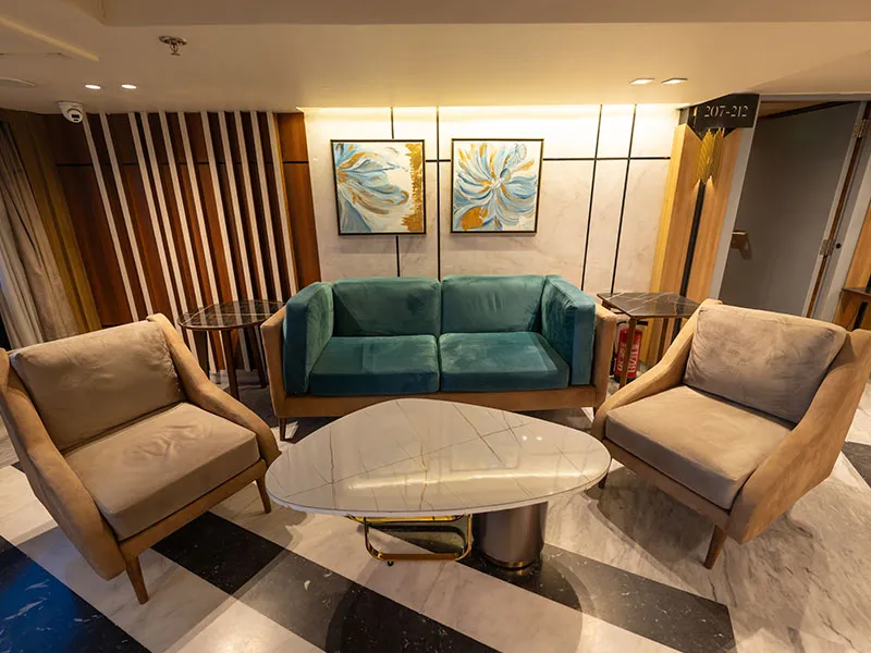 Lounge aboard the Golden Boat Nile Cruise Nile cruise